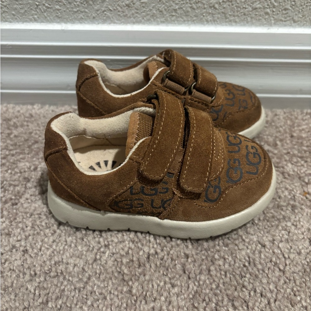 UGG Brown Kids Sneakers with Velcro